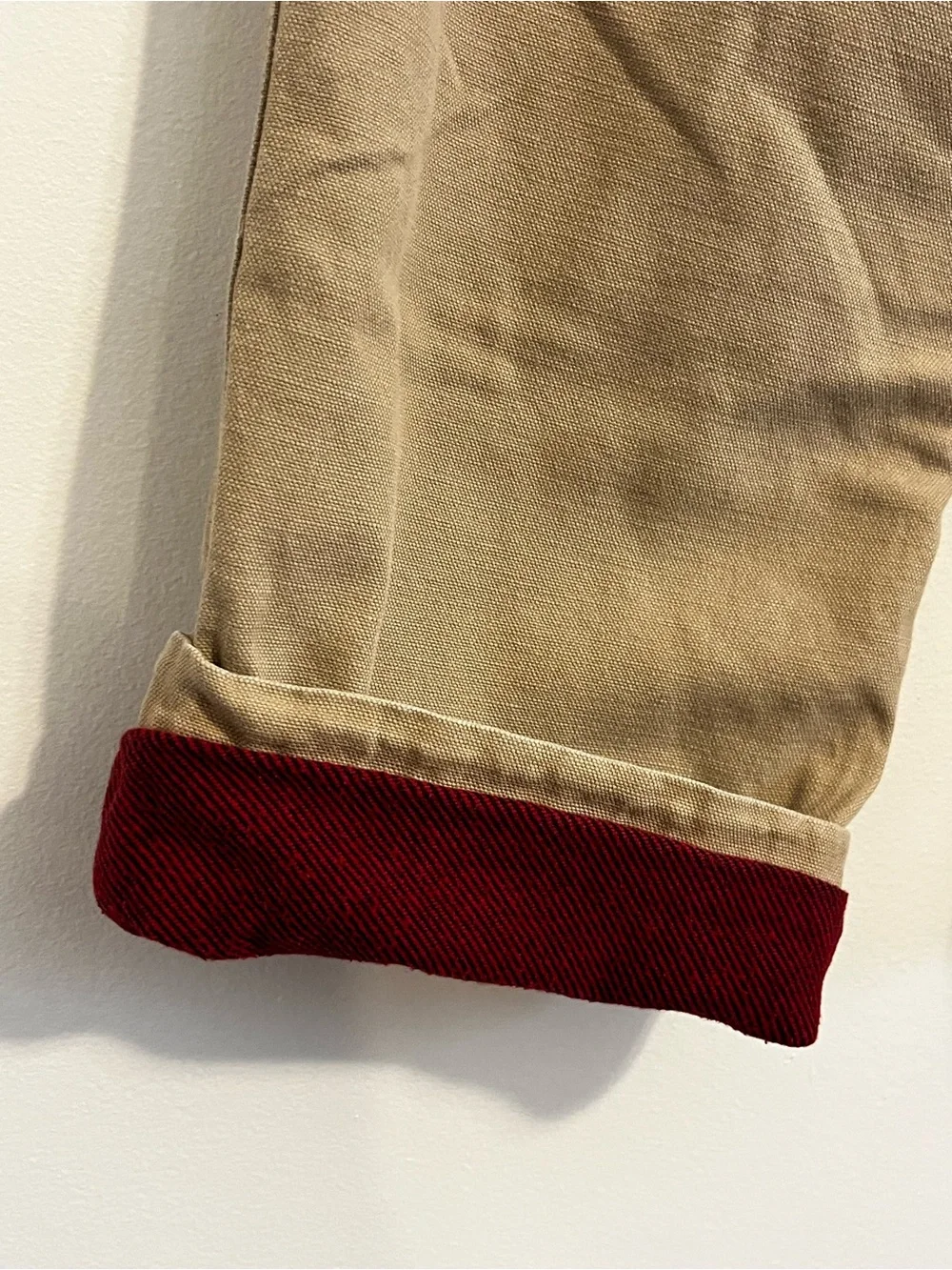 Gap Kids Carpenter Pants Cotton Heavy Weight Lined Utility Khaki Tan Boys 6